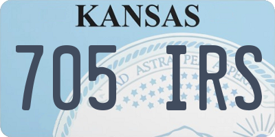 KS license plate 705IRS