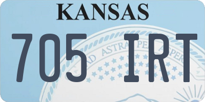 KS license plate 705IRT