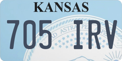 KS license plate 705IRV