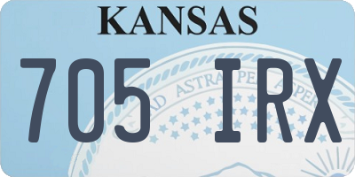 KS license plate 705IRX