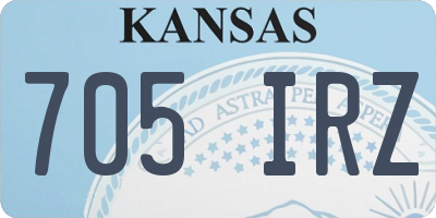KS license plate 705IRZ