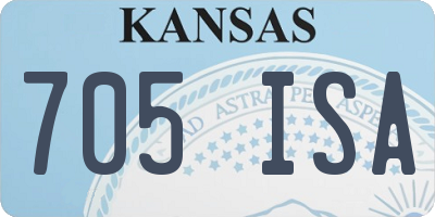 KS license plate 705ISA