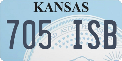 KS license plate 705ISB