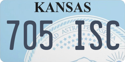 KS license plate 705ISC