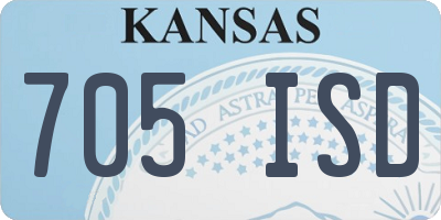 KS license plate 705ISD