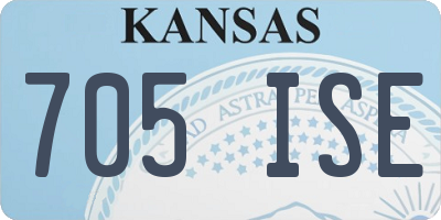 KS license plate 705ISE