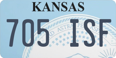 KS license plate 705ISF