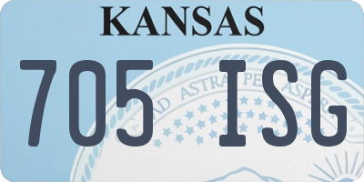 KS license plate 705ISG