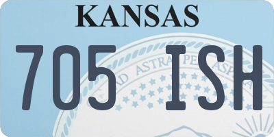KS license plate 705ISH