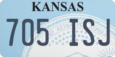 KS license plate 705ISJ