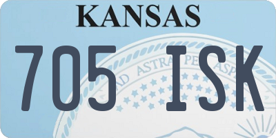 KS license plate 705ISK