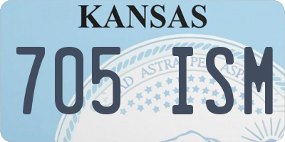 KS license plate 705ISM