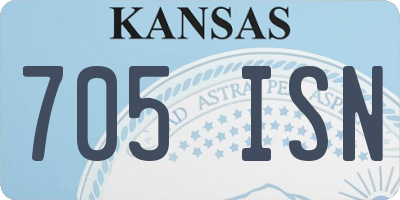 KS license plate 705ISN