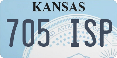 KS license plate 705ISP
