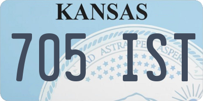 KS license plate 705IST