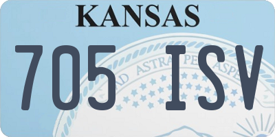 KS license plate 705ISV