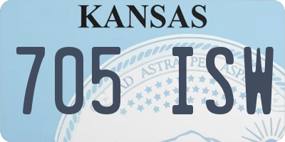 KS license plate 705ISW