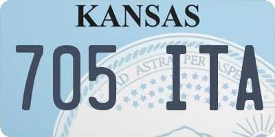 KS license plate 705ITA