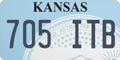 KS license plate 705ITB