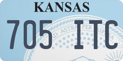 KS license plate 705ITC