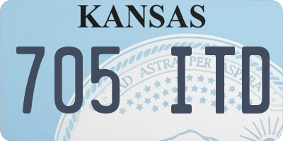 KS license plate 705ITD