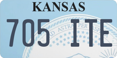 KS license plate 705ITE