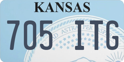 KS license plate 705ITG