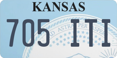 KS license plate 705ITI