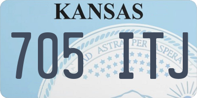 KS license plate 705ITJ