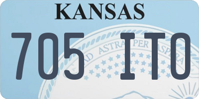 KS license plate 705ITO