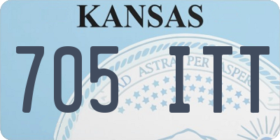 KS license plate 705ITT