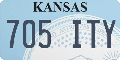KS license plate 705ITY