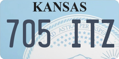 KS license plate 705ITZ