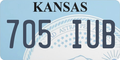 KS license plate 705IUB