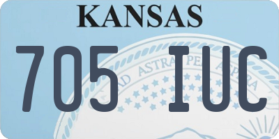 KS license plate 705IUC