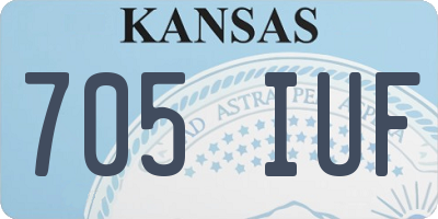 KS license plate 705IUF