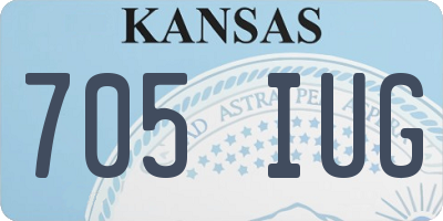 KS license plate 705IUG