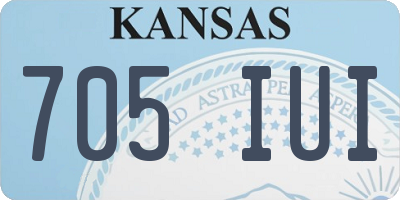KS license plate 705IUI