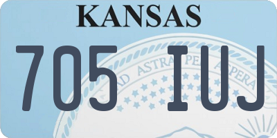 KS license plate 705IUJ