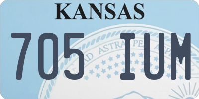 KS license plate 705IUM