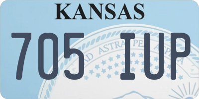 KS license plate 705IUP