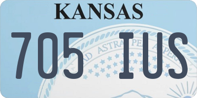 KS license plate 705IUS