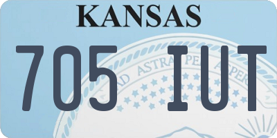 KS license plate 705IUT