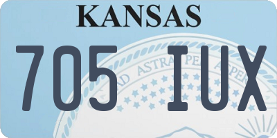 KS license plate 705IUX