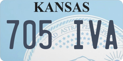 KS license plate 705IVA