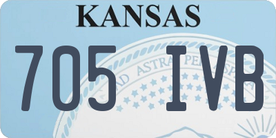 KS license plate 705IVB
