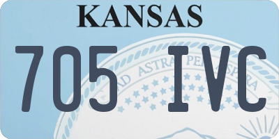 KS license plate 705IVC