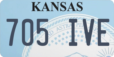 KS license plate 705IVE