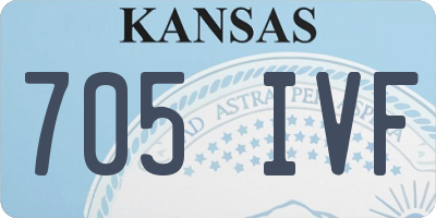 KS license plate 705IVF