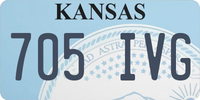 KS license plate 705IVG